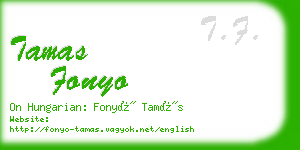 tamas fonyo business card